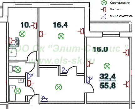 Замена (монтаж) электропроводки в двухкомнатной квартире 137 серии Замена (монтаж) электропроводки в двухкомнатной квартире 137 серии